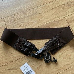 Steve Madden brown stretch women belt S/M